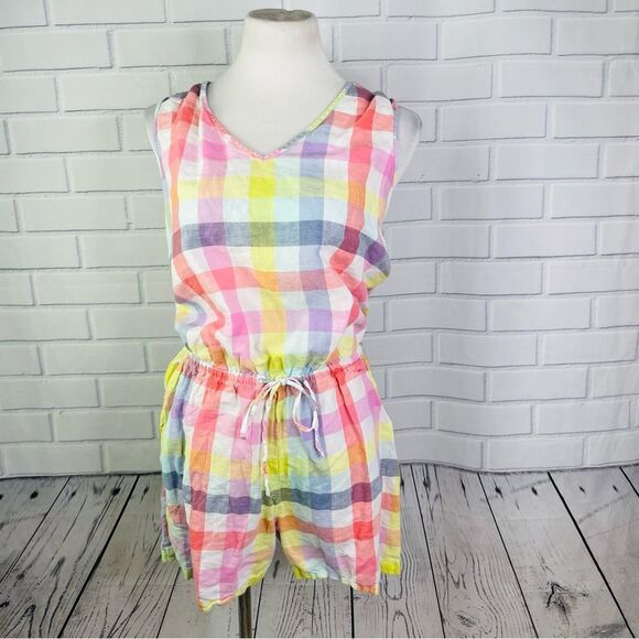 Amazon Essentials Plaid Sleeveless Romper - Medium - Picture 4 of 12